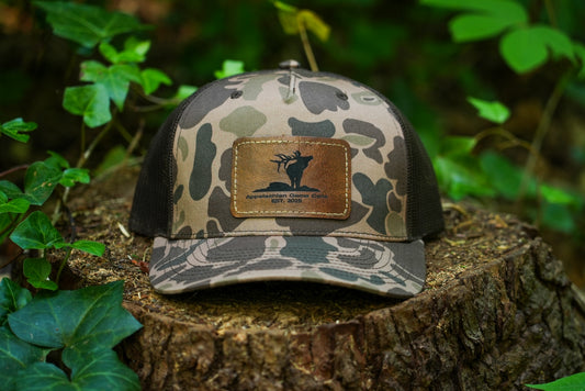 Bark Camo Elk Patch Trucker Hat