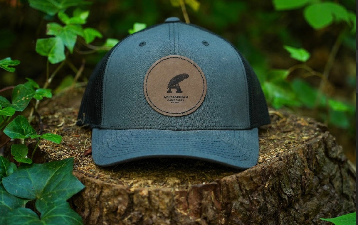Charcoal/Black Rectangle Patch Logo Hat