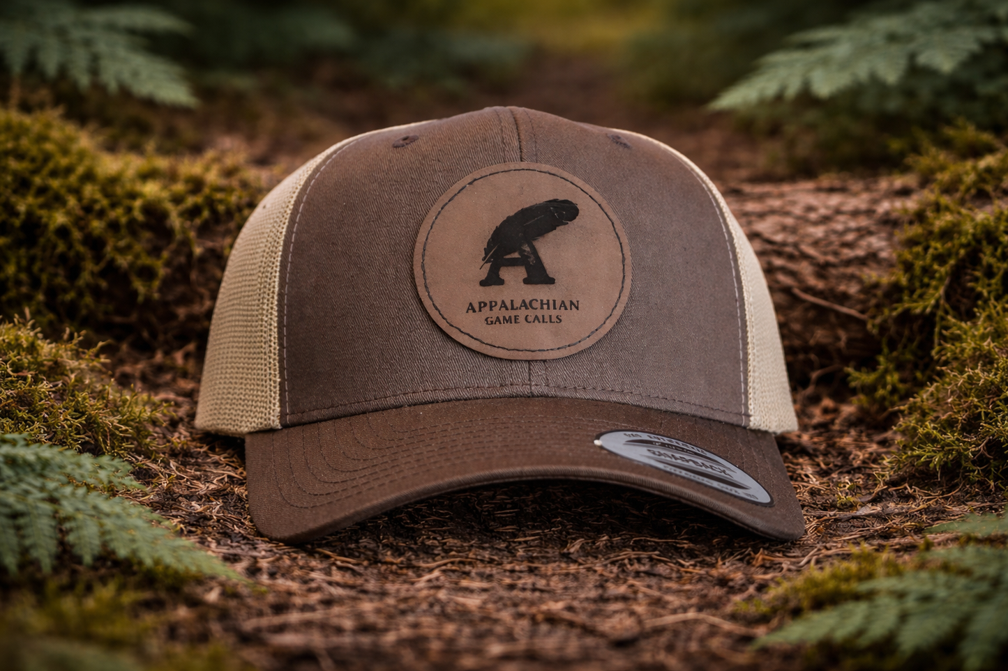 Leather Patch Trucker Brown