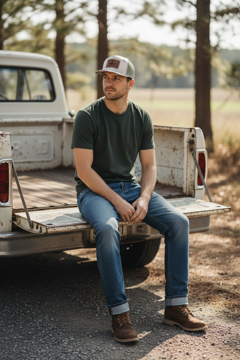 7 Panel Marsh Camo Turkey Track Hat